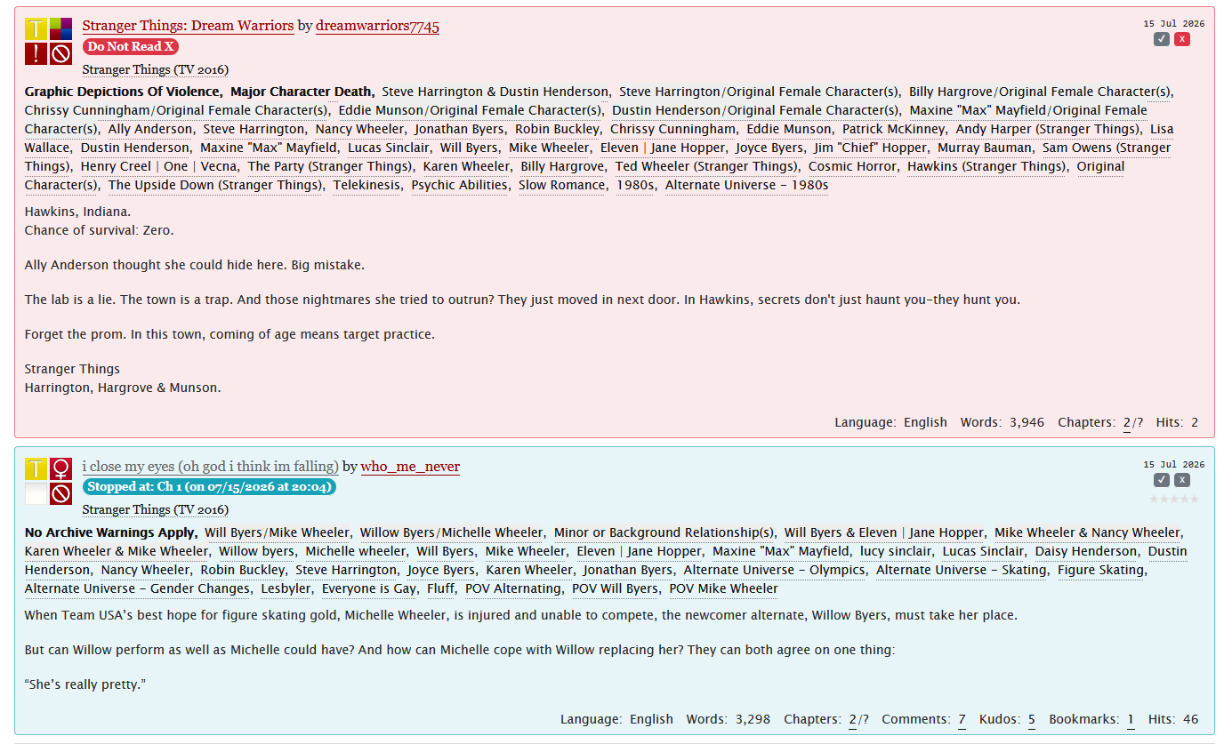Partial and Do Not Read blurbs